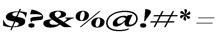 GTCanon LExpandedHeavyItalic Font OTHER CHARS
