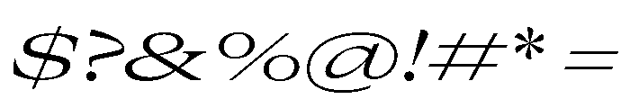 GTCanon LExpandedLightItalic Font OTHER CHARS