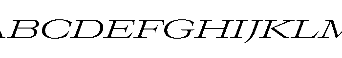 GTCanon LExpandedLightItalic Font UPPERCASE