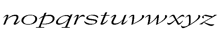 GTCanon LExpandedLightItalic Font LOWERCASE