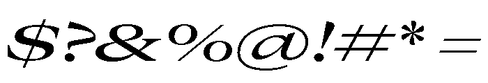 GTCanon LExpandedMediumItalic Font OTHER CHARS