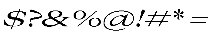GTCanon LExpandedRegularItalic Font OTHER CHARS