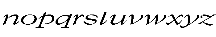 GTCanon LExpandedRegularItalic Font LOWERCASE