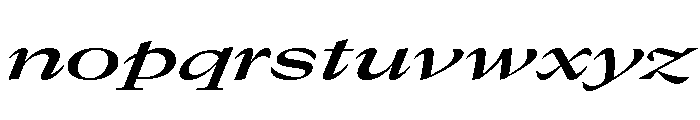 GTCanon LExpandedSemiboldItalic Font LOWERCASE