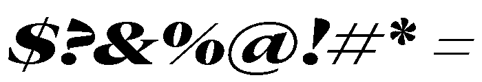 GTCanon LExtendedBlackItalic Font OTHER CHARS