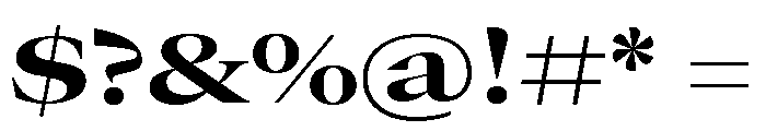 GTCanon LExtendedBold 2 Font OTHER CHARS
