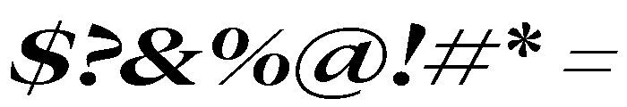 GTCanon LExtendedBoldItalic Font OTHER CHARS