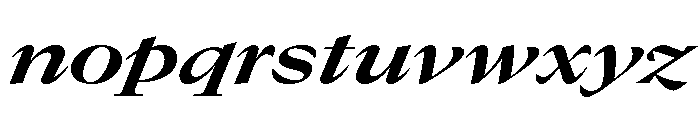 GTCanon LExtendedBoldItalic Font LOWERCASE