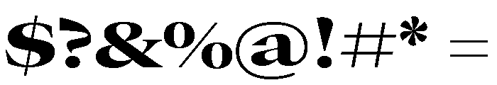GTCanon LExtendedHeavy 2 Font OTHER CHARS
