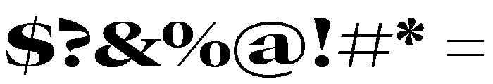 GTCanon LExtendedHeavy Font OTHER CHARS