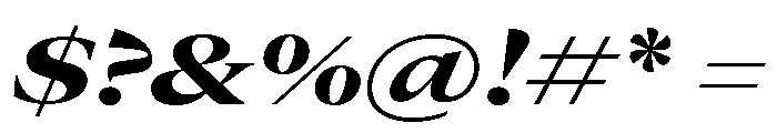 GTCanon LExtendedHeavyItalic 2 Font OTHER CHARS