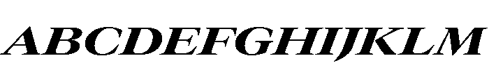 GTCanon LExtendedHeavyItalic 2 Font UPPERCASE