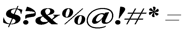 GTCanon LExtendedHeavyItalic Font OTHER CHARS