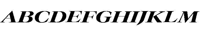 GTCanon LExtendedHeavyItalic Font UPPERCASE
