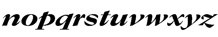 GTCanon LExtendedHeavyItalic Font LOWERCASE