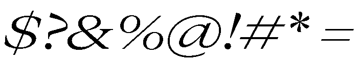 GTCanon LExtendedLightItalic 2 Font OTHER CHARS