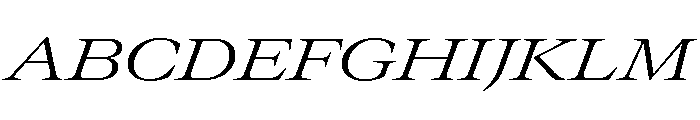 GTCanon LExtendedLightItalic 2 Font UPPERCASE