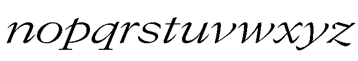 GTCanon LExtendedLightItalic 2 Font LOWERCASE
