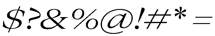 GTCanon LExtendedLightItalic Font OTHER CHARS