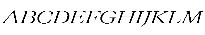 GTCanon LExtendedLightItalic Font UPPERCASE