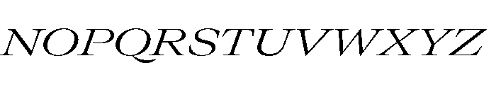 GTCanon LExtendedLightItalic Font UPPERCASE
