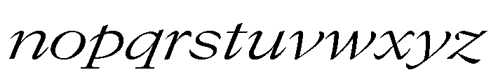 GTCanon LExtendedLightItalic Font LOWERCASE