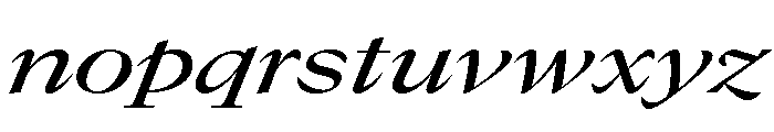 GTCanon LExtendedMediumItalic 2 Font LOWERCASE