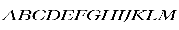 GTCanon LExtendedMediumItalic Font UPPERCASE