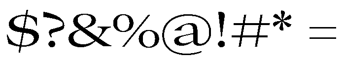 GTCanon LExtendedRegular 2 Font OTHER CHARS