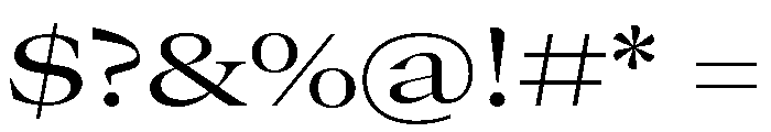 GTCanon LExtendedRegular Font OTHER CHARS
