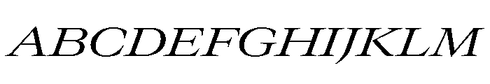 GTCanon LExtendedRegularItalic Font UPPERCASE