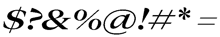 GTCanon LExtendedSemiboldItalic Font OTHER CHARS