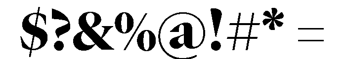 GTCanon LHeavy Font OTHER CHARS