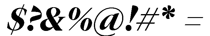 GTCanon LHeavyItalic Font OTHER CHARS