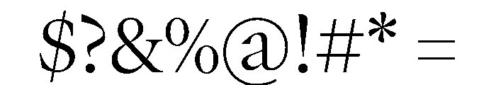 GTCanon LLight 2 Font OTHER CHARS