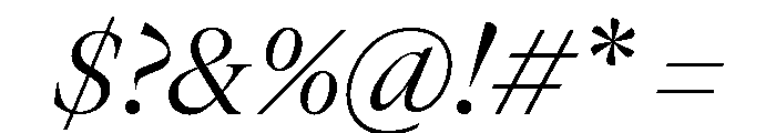 GTCanon LLightItalic 2 Font OTHER CHARS