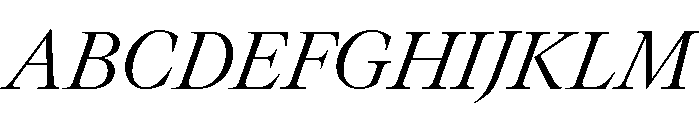 GTCanon LLightItalic 2 Font UPPERCASE