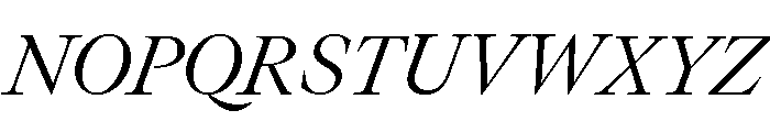 GTCanon LLightItalic 2 Font UPPERCASE