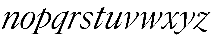 GTCanon LLightItalic 2 Font LOWERCASE