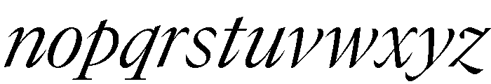 GTCanon LLightItalic Font LOWERCASE