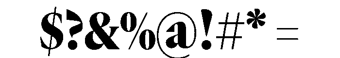 GTCanon LNarrowBlack Font OTHER CHARS