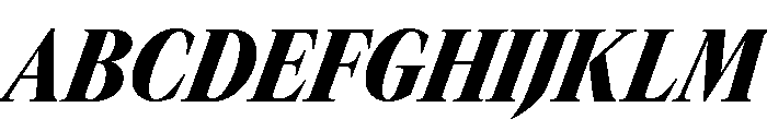 GTCanon LNarrowBlackItalic 2 Font UPPERCASE