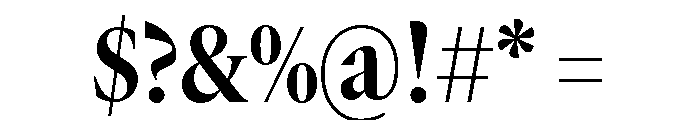 GTCanon LNarrowBold Font OTHER CHARS
