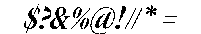 GTCanon LNarrowBoldItalic Font OTHER CHARS