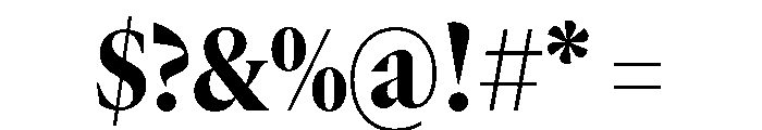 GTCanon LNarrowHeavy Font OTHER CHARS