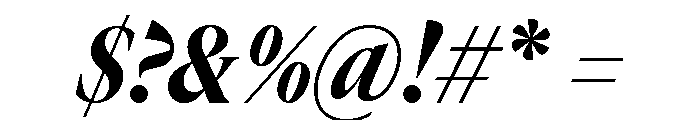 GTCanon LNarrowHeavyItalic 2 Font OTHER CHARS
