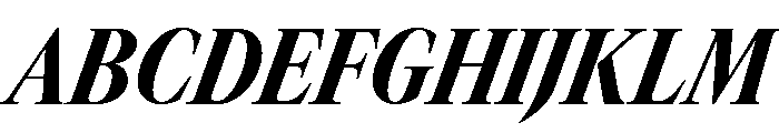 GTCanon LNarrowHeavyItalic 2 Font UPPERCASE