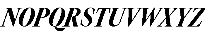 GTCanon LNarrowHeavyItalic 2 Font UPPERCASE