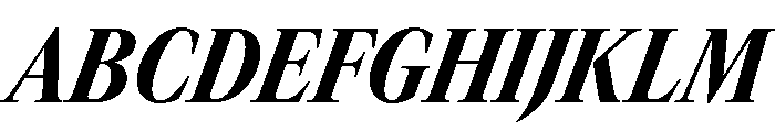 GTCanon LNarrowHeavyItalic Font UPPERCASE