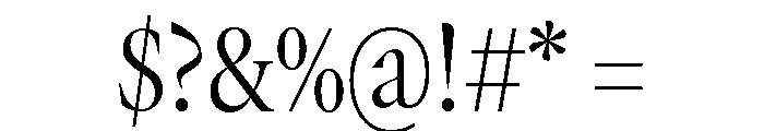 GTCanon LNarrowLight 2 Font OTHER CHARS